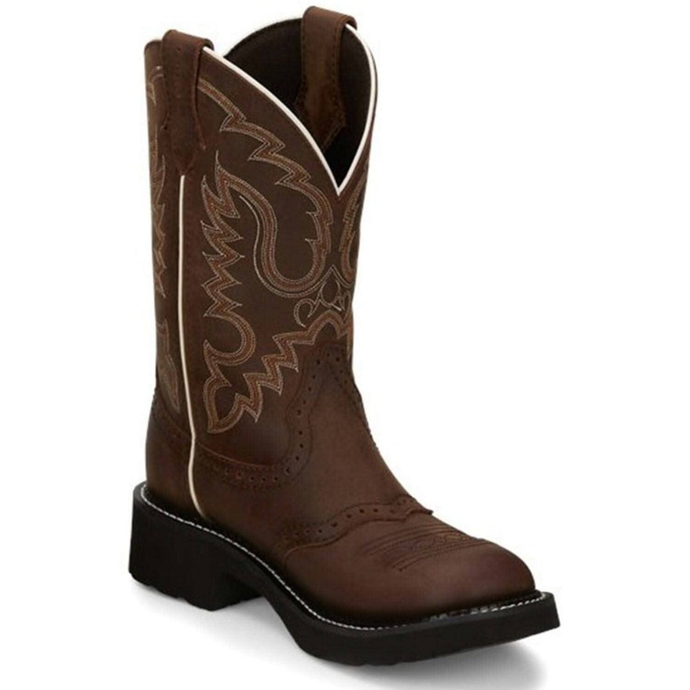 Women's Justin Boots Gypsy L9909 11" Round Toe Brown Western Boot Size 8Ms